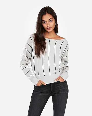 Striped Dolman Sleeve Sweater | Express