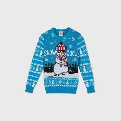 Boys' 'Snow Cool' Pullover Sweater - Blue | Target