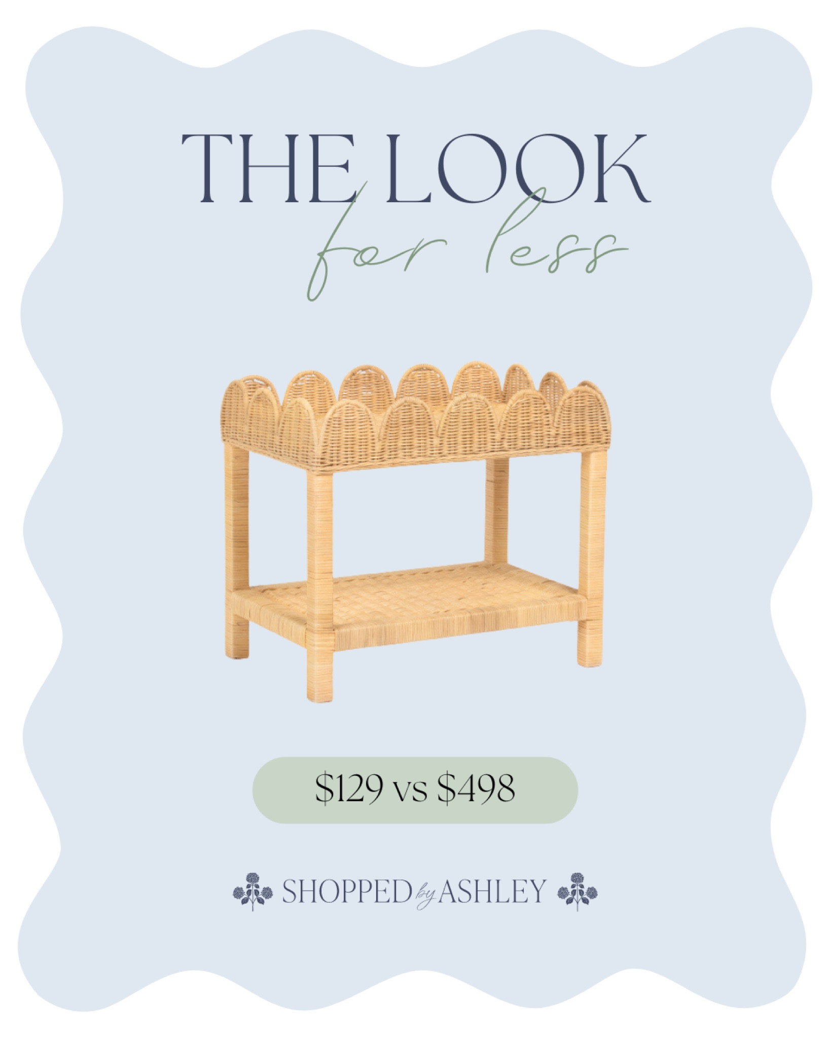 This scallop rattan side table was just added online at Marshalls! It’s also available in a round version which I’ve linked as well.

Don’t forget to use code SHIP89 for free shipping! 

Rattan table, rattan furniture, designer look, look for less, Serena and lily style, scallop rattan, side table, end table, living room furniture, HomeGoods, TJ Maxx, Marshalls 

#LTKHome #LTKStyleTip