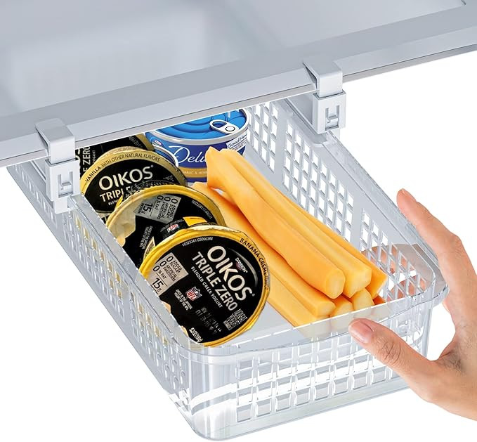 Skywin Fridge Drawer Organizer Pull Out, Hanging Drawer For Refrigerator - Refrigerator Drawer Or... | Amazon (US)