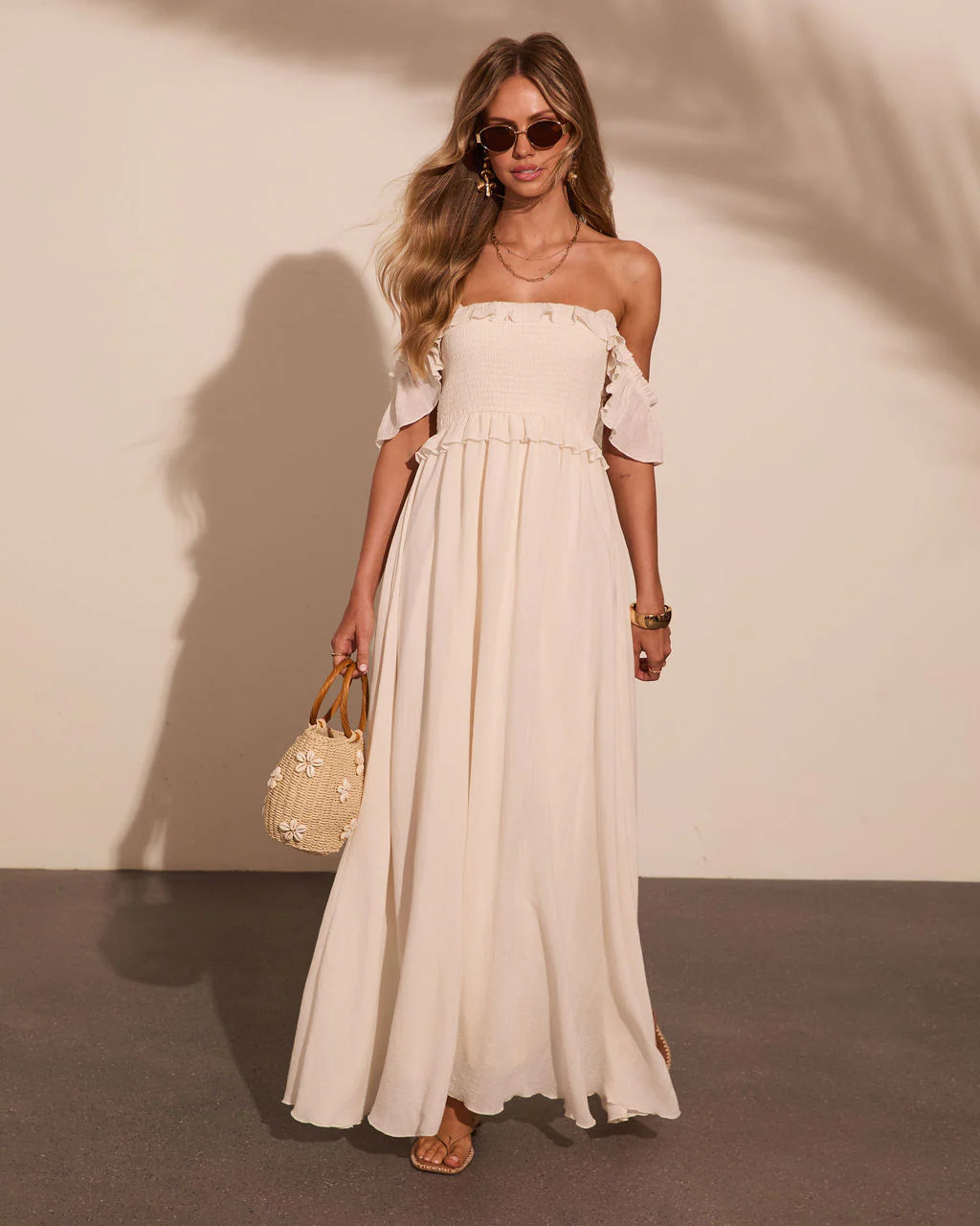 Resort Romance Ruffle Trim Maxi Dress | VICI