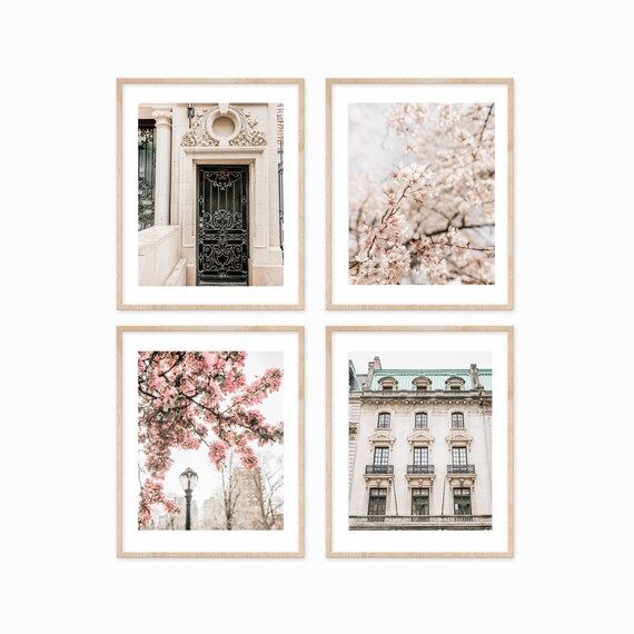 NYC Spring Set of 4 Prints, Gallery Wall Set New York City | Etsy (US)