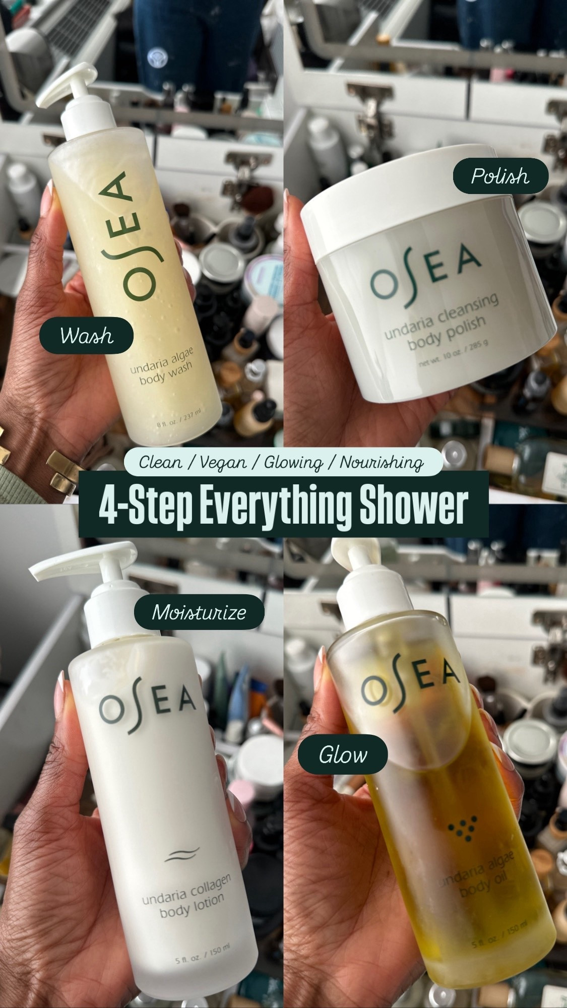 Use code: CONSCIOUSNCHIC10 for 10% off! oseamalibu.com  

This is one of my favorite shower routines for smooth, nourished and glowing skin year-round! 

OSEA’s products are clean, vegan, seaweed-infused, and cruelty-free. They also smell so good! It’s the perfect way to pamper yourself and infuse selfcare into your everyday life  10/10 would recommend! 

Use code: CONSCIOUSNCHIC10 for 10% off! oseamalibu.com  

#OSEApartner 