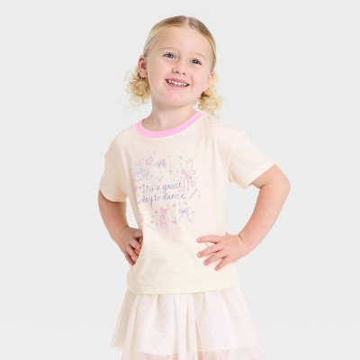 Toddler Girls' Relaxed Dance Graphic T-Shirt - Cat & Jack™  Light Off-White 3T | Target