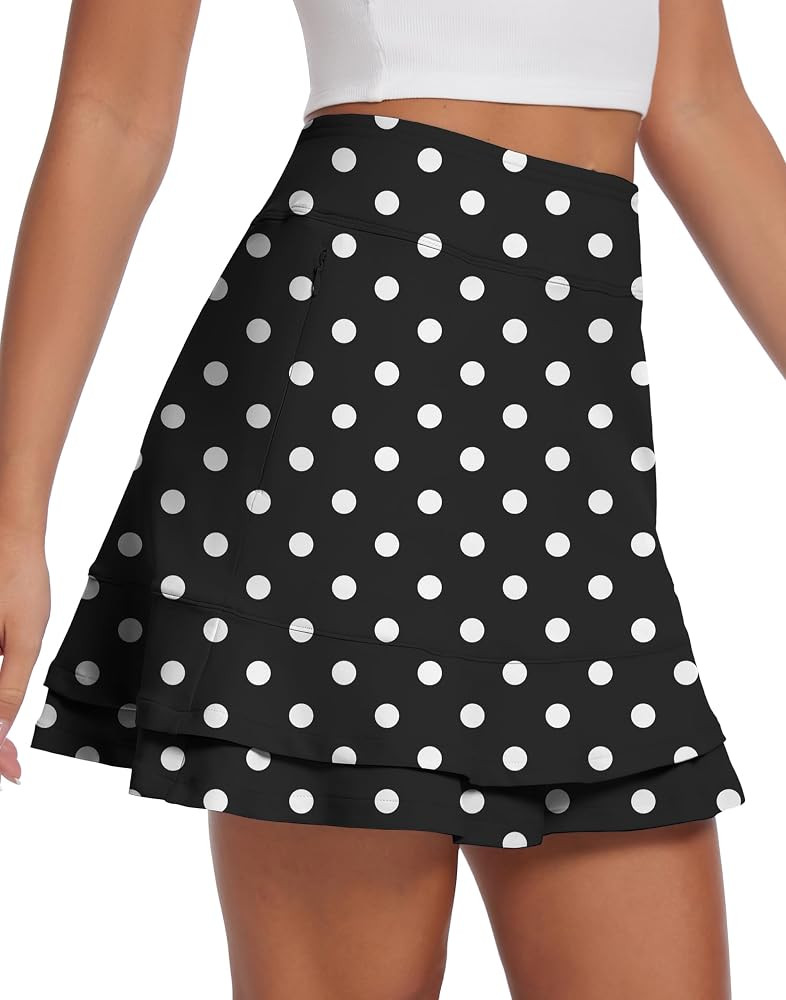 Womens Tennis Skirt 16" Skorts for Woman Dressy Casual High Waisted Golf Athletic Ruffle Skirts w... | Amazon (US)