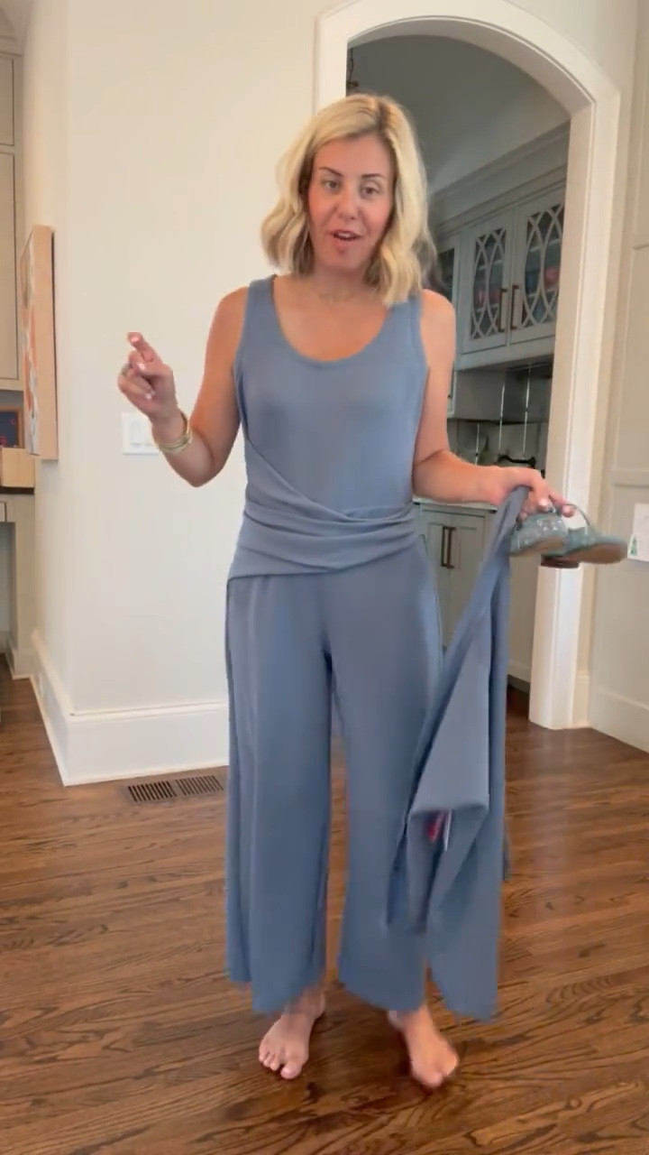 Now this is the perfect travel outfit! Comfy, cozy, dress it up, dress it down, and it doesn’t wrinkle. Need I say more?!? 
Jumpsuit - small petite
Cardigan - xs 
Flats - 7 (1 size down)

#LTKOver40 #LTKdayinmylife #LTKTravel