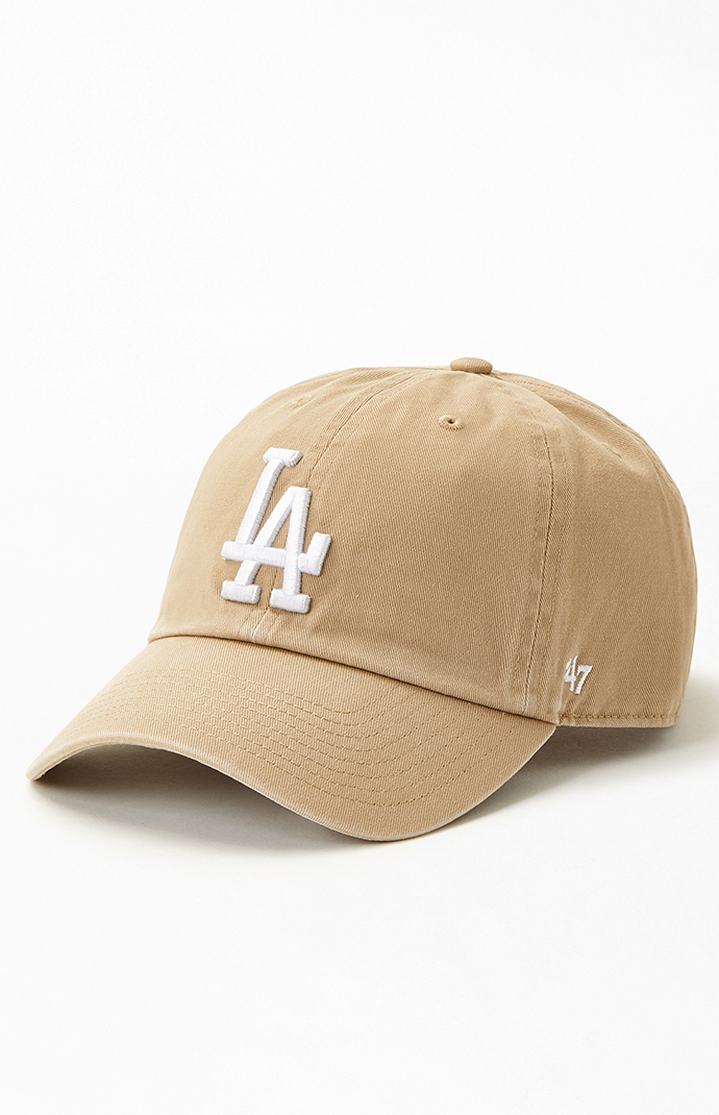 47 Brand Khaki Dodgers Clean Up Strapback Dad Hat | PacSun