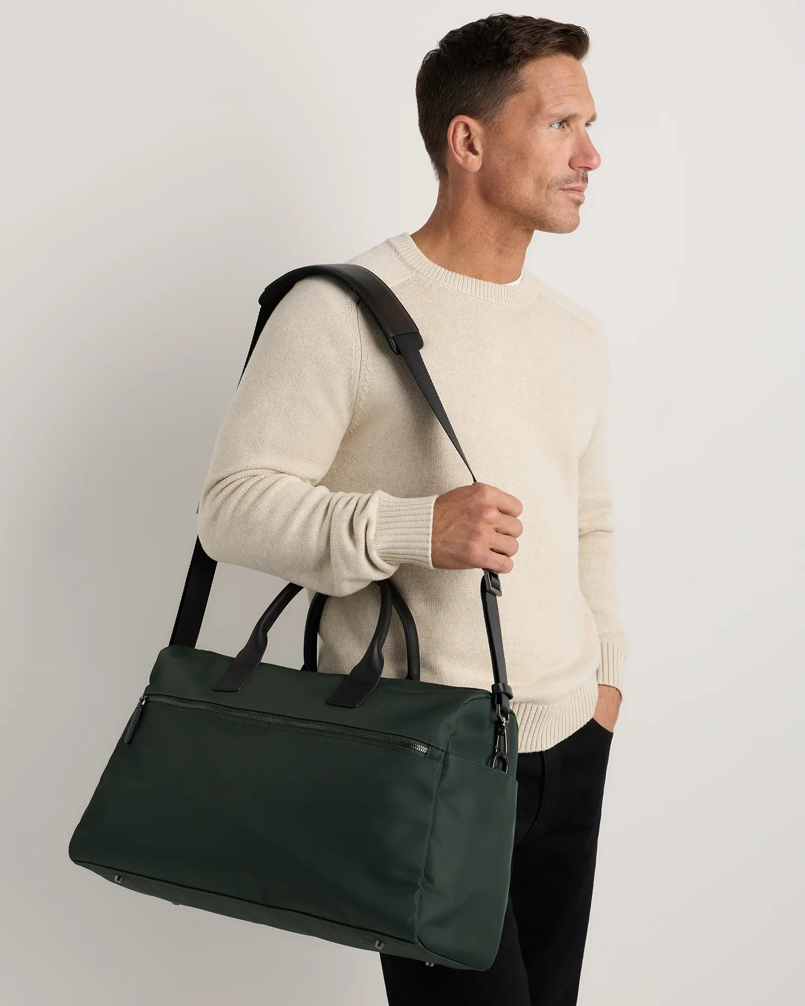 Voyage Nylon Travel Duffle in Dark Green | Quince