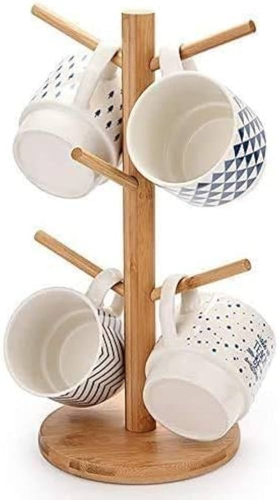 Space-Saving Bamboo Mug Tree | Amazon (US)