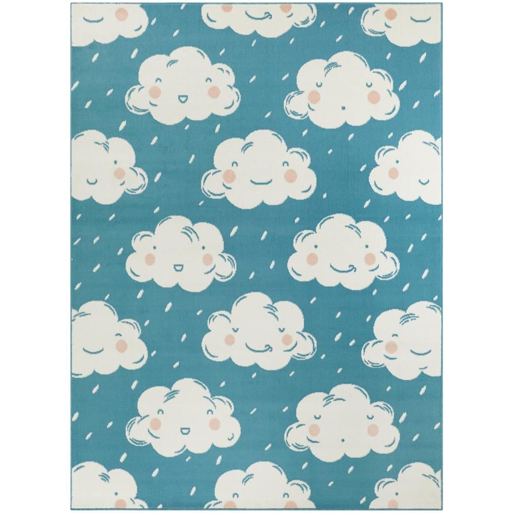 BALTA Happy Clouds Teal 8 ft. x 10 ft. Area Rug, Blue | The Home Depot