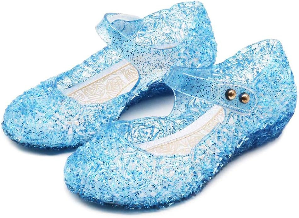 Amtidy Frozen Inspired Elsa Flats Mary Jane Dance Party Cosplay Shoes, Snow Queen Princess Birthd... | Amazon (US)