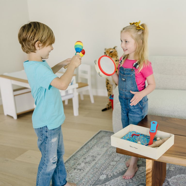 Melissa & Doug Band-in-a-Box Clap! Clang! Tap! 10-Piece Musical Set, Toddler Toys | Walmart (US)