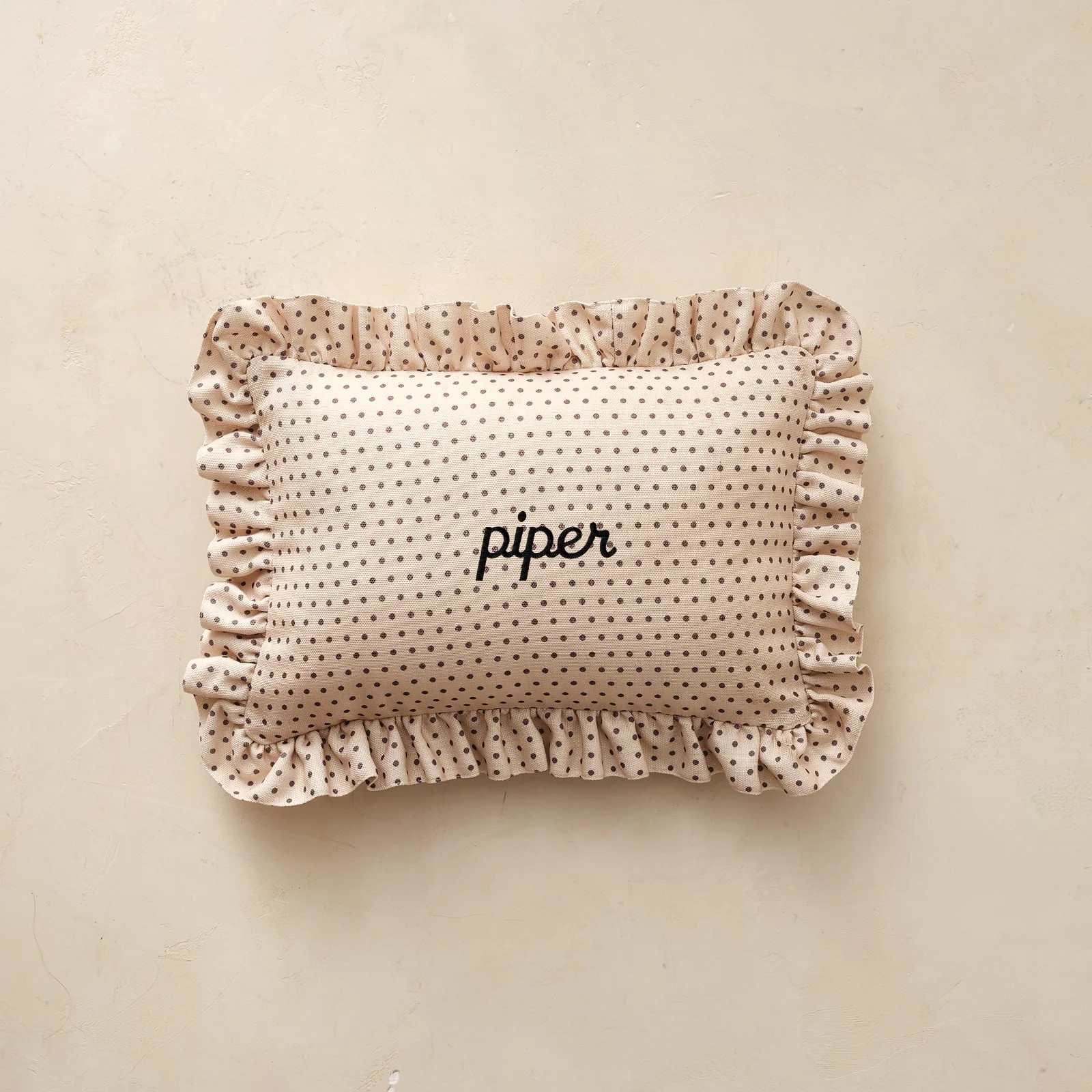 Medium Ruffle Pillow | Swiss Dot | House of Noa