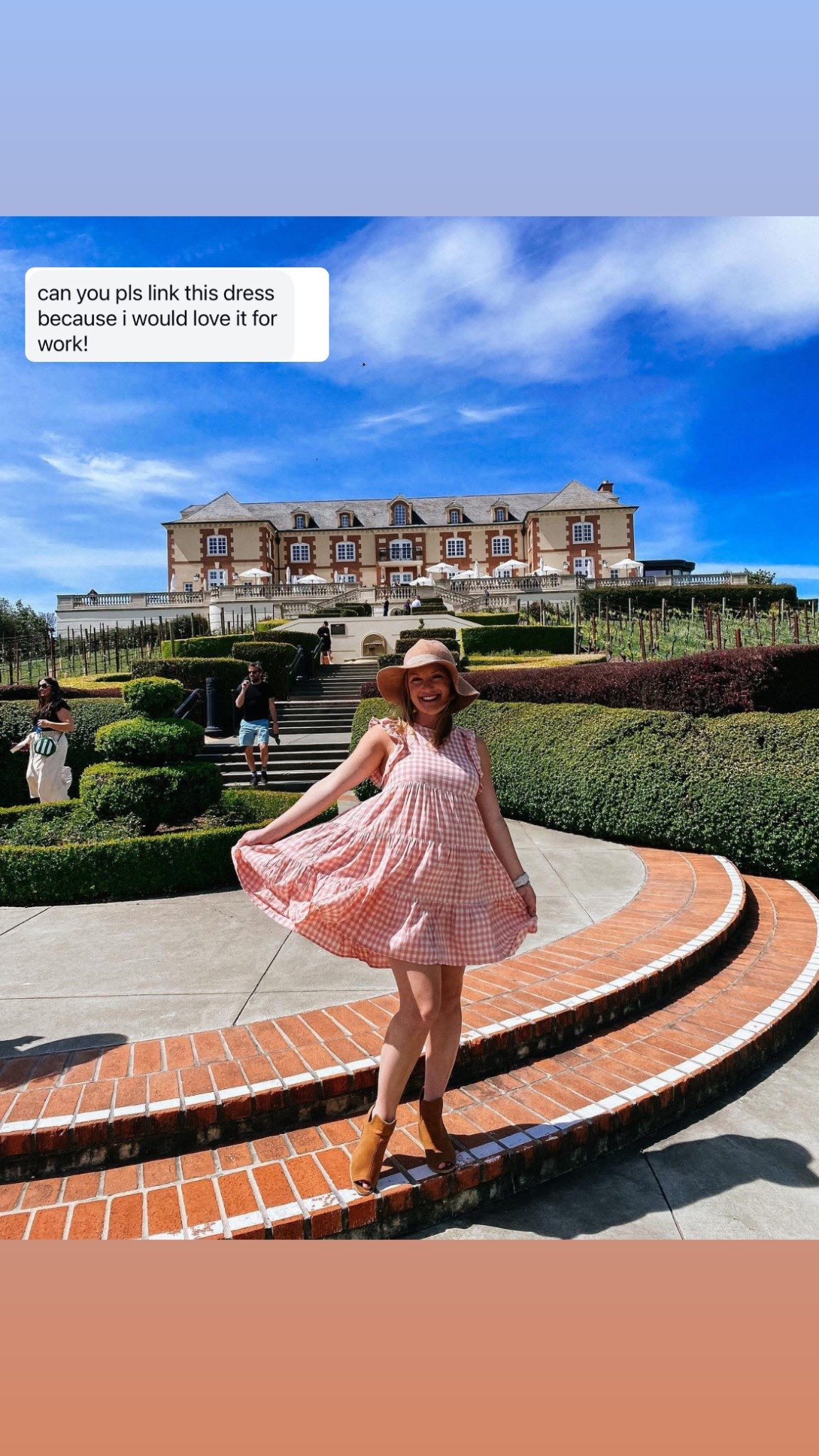 Pink sundress mini dress 

It’s from Altar’d State size XS 

similar options linked below 

#LTKFindsUnder100 #LTKSeasonal #LTKPetite