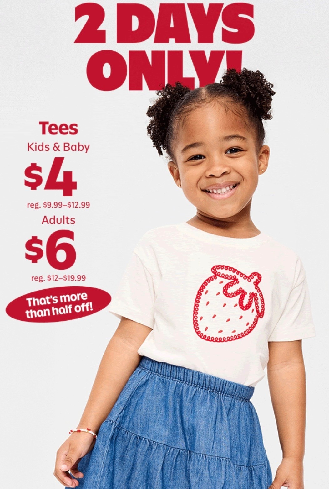 Old Navy has $4 Tees for Kids, $5 Tanks for Adults & $6 Tees for Adults today!! Old Navy has always had the softest, comfiest tees, and you cannot beat this price. Excellent time to browse with all the great options available at a big discount!

#LTKSaleAlert #LTKKids #LTKActive