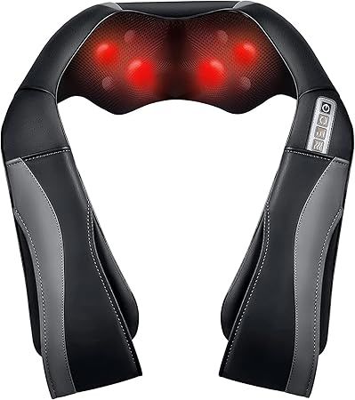 Amazon.com: Shiatsu Back Neck and Shoulder Massager with Adjustable Heat and Speed, 8 Nodes Elect... | Amazon (US)