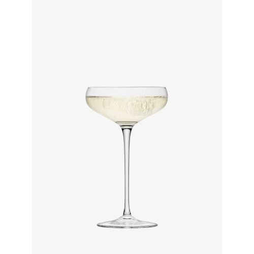 LSA Wine Champagne Saucer 300ml Clear, Set of Two | Gracious Style