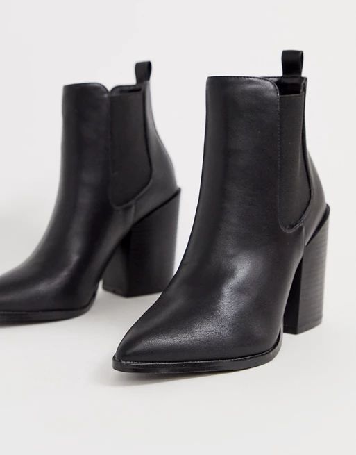 RAID Exclusive Vienna black heeled chelsea boots | ASOS US