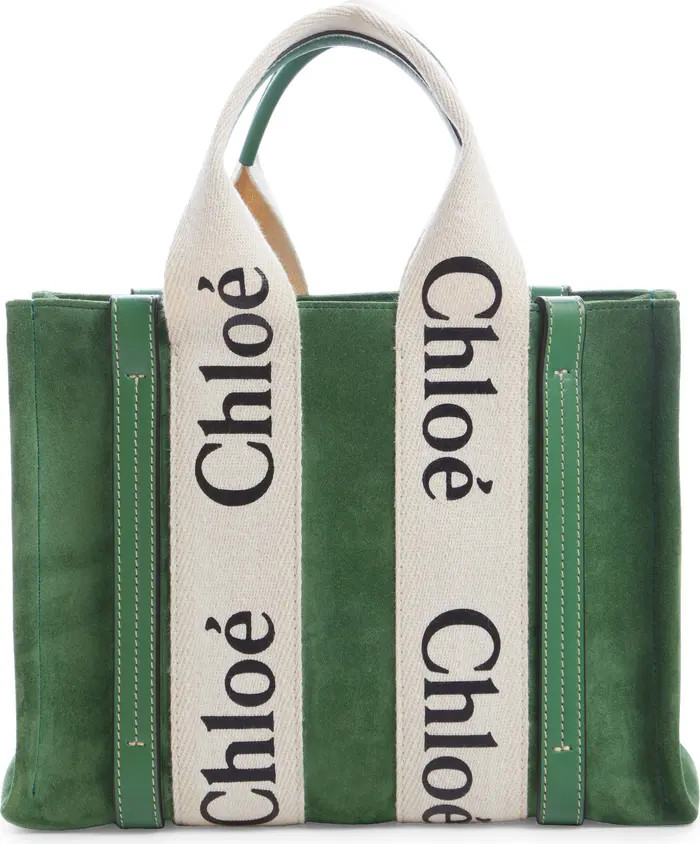 Chloé Mini Woody Logo Strap Suede Tote | Nordstrom | Nordstrom