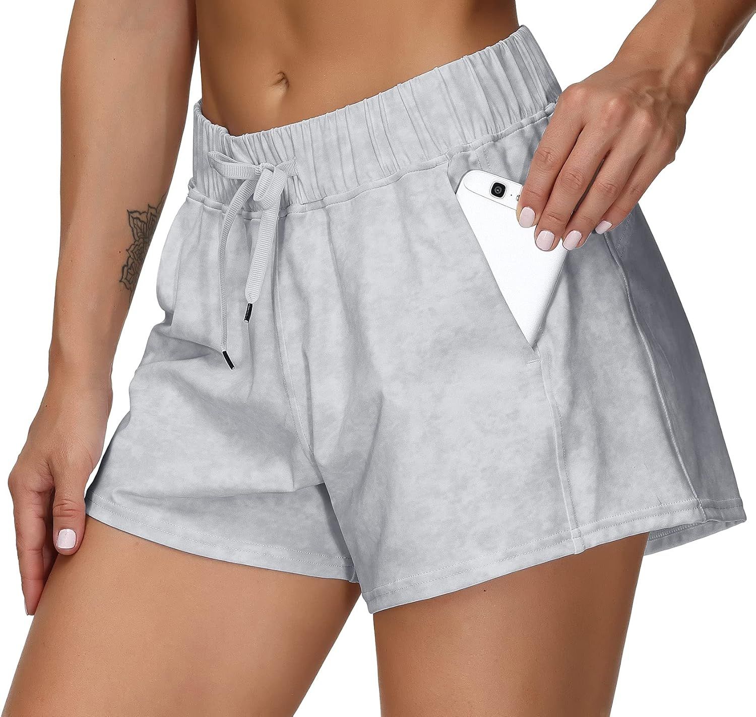 Women's Workout Shorts Loose fit Drawstring Lounge Running Shorts for Yoga, Gym | Amazon (US)