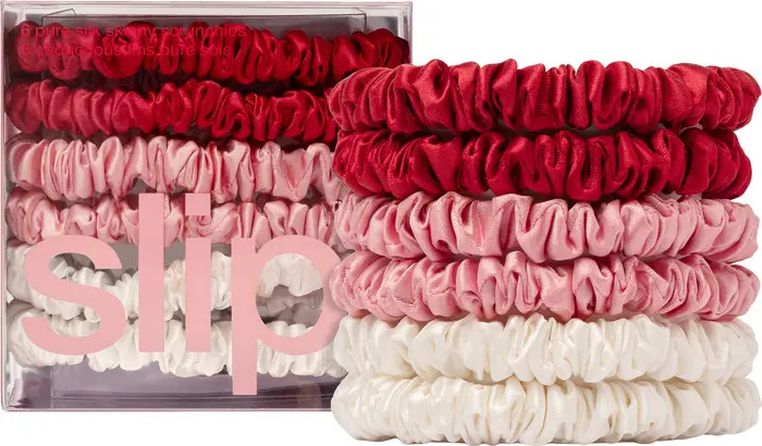 Sweetie 6-Pack Skinny Silk Scrunchies | Nordstrom