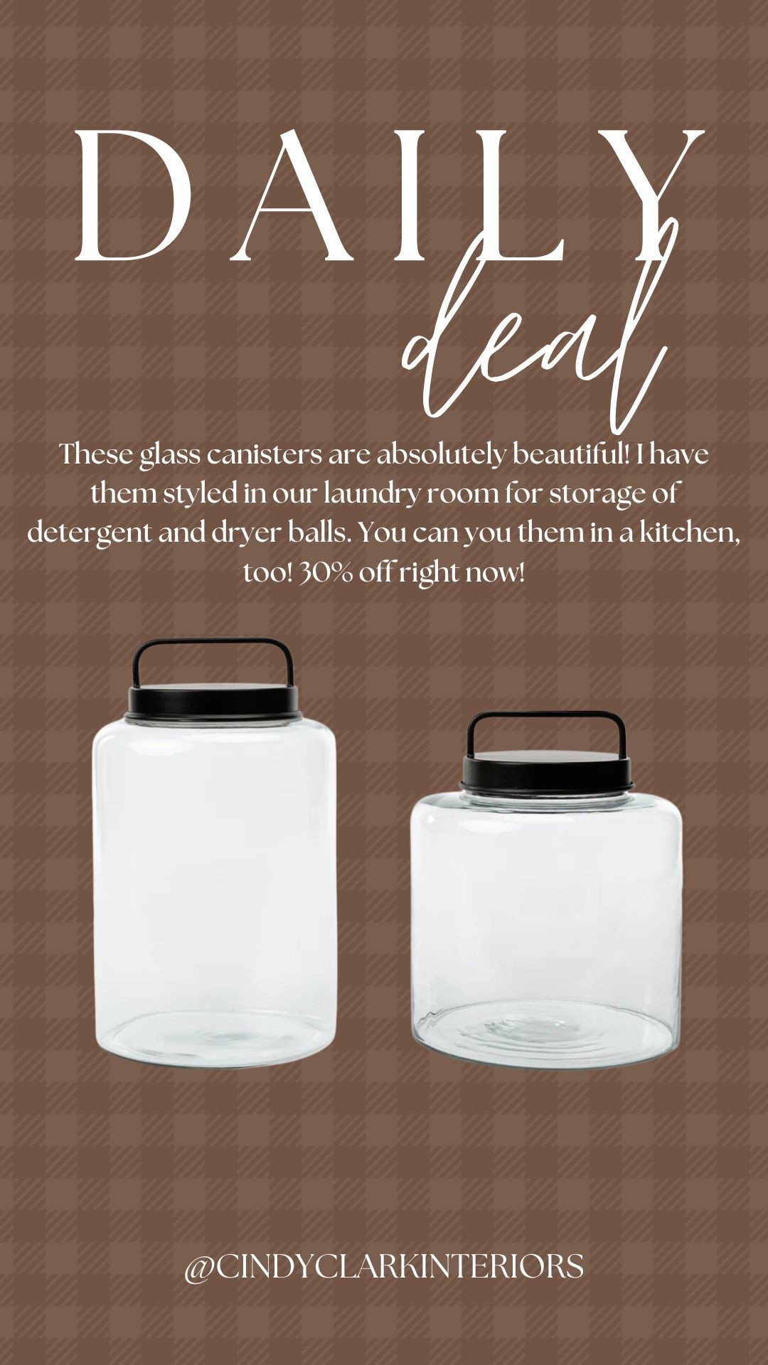 These glass canisters are absolutely beautiful! I have them styled in our laundry room for storage of detergent and dryer balls. You can you them in a kitchen, too! 30% off right now!

#LTKSaleAlert #LTKHome