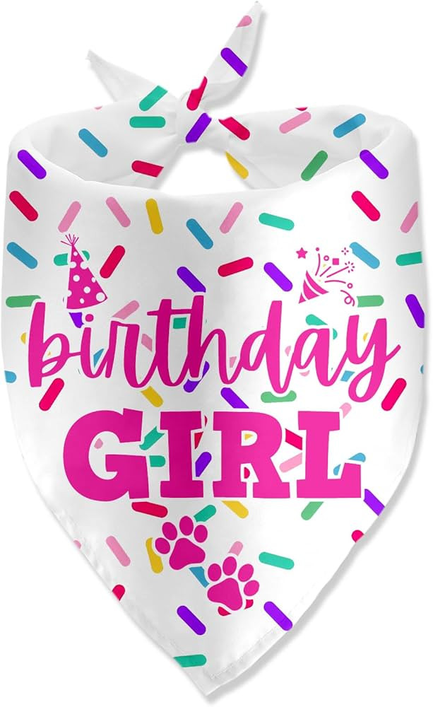 Birthday Girl Dog Birthday Bandanas for Dog Photo Prop Pet Happy Birthday Party Dog Birthday Acce... | Amazon (US)