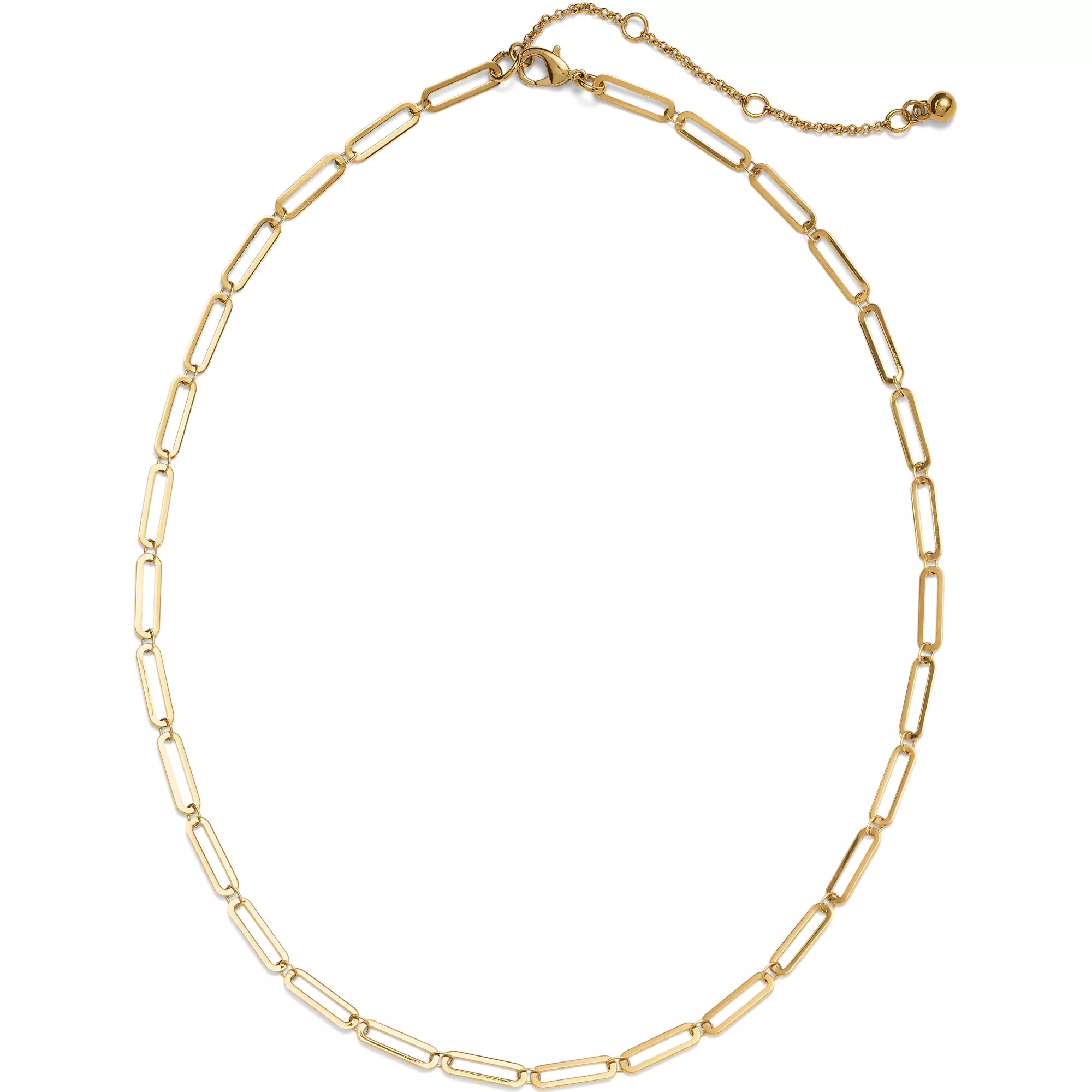 Water-Resistant Short Link Layering Single Necklace | Lands' End (US)