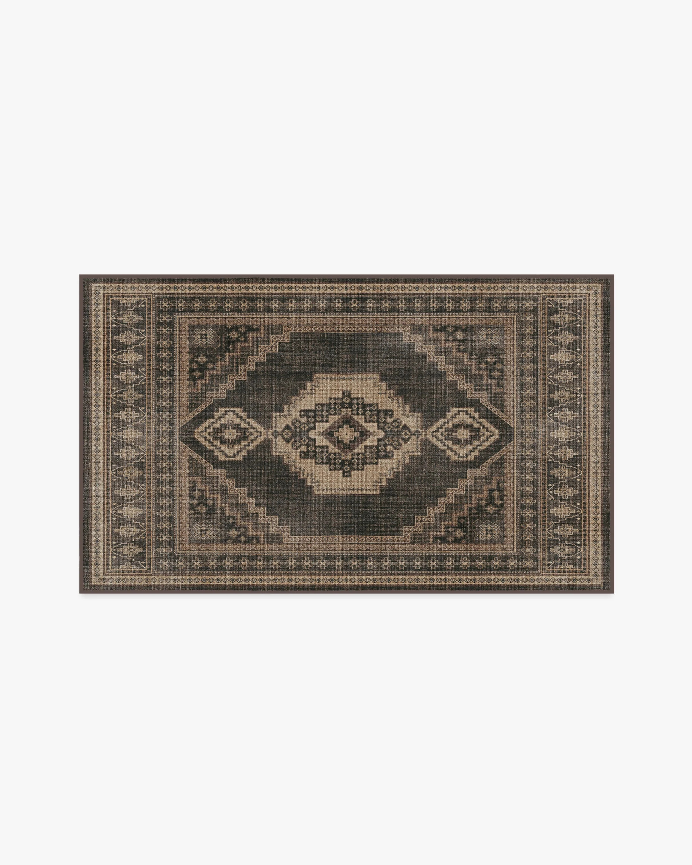 Rayne Charcoal & Tan Rug | Ruggable