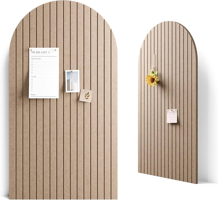 Large Arched Felt Bulletin Board 47.2''\u00d725.5'', Taupe | Amazon (US)