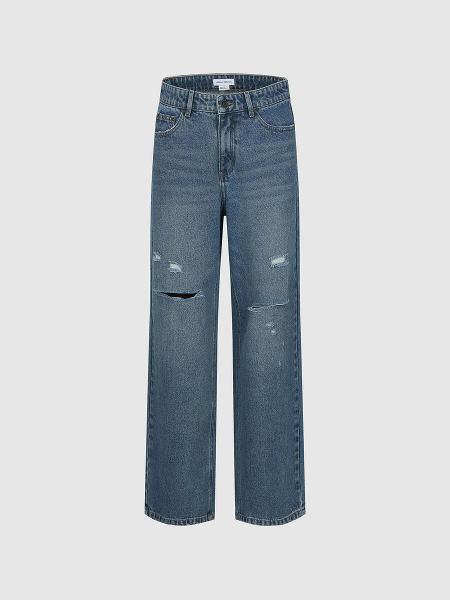 Ripped Denim Jeans | Urban Revivo