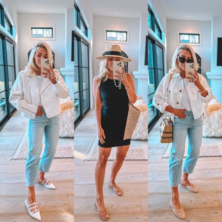 3 NEW looks from @nordstrom that I’m loving #ad Wearing a 27 in denim, small in dress, medium in button up jacket, and a small in leather jacket. #nordstrompartner #nordstrom 