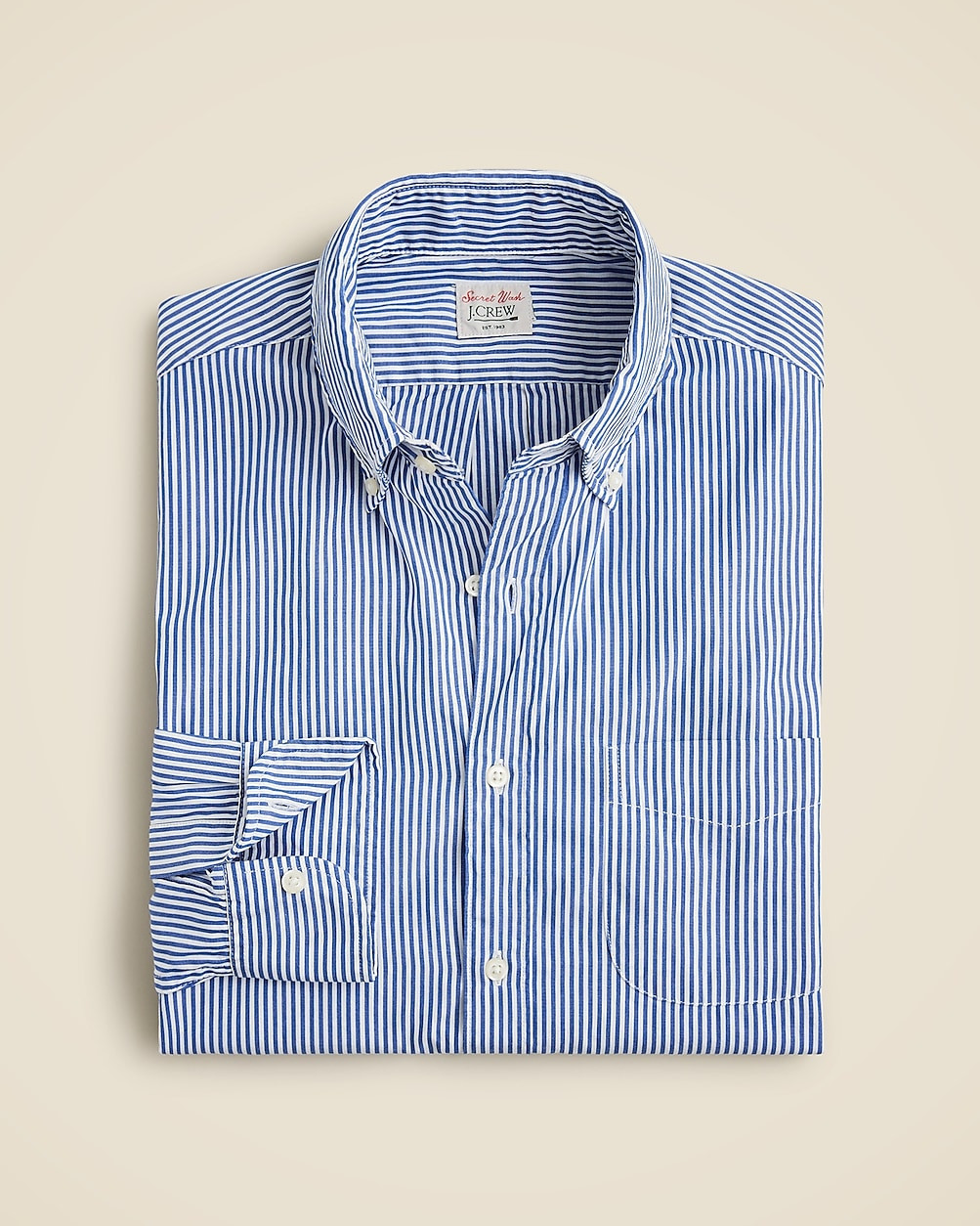 Secret Wash cotton poplin shirt in stripe | J. Crew US