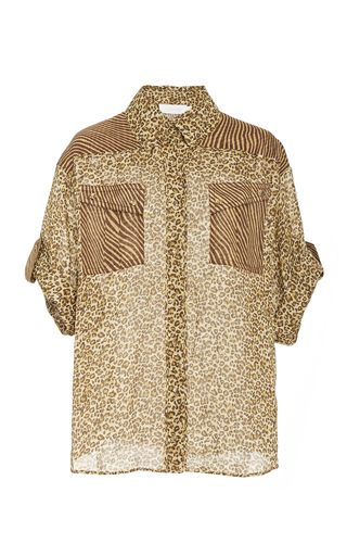 Empire Animal-Print Georgette Shirt | Moda Operandi Global