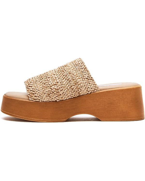 VICKI·VICKI Platform Sandals Women, Raffia Espadrilles Wedge Sandals Straw, Slip On Comfort, Sum... | Amazon (US)