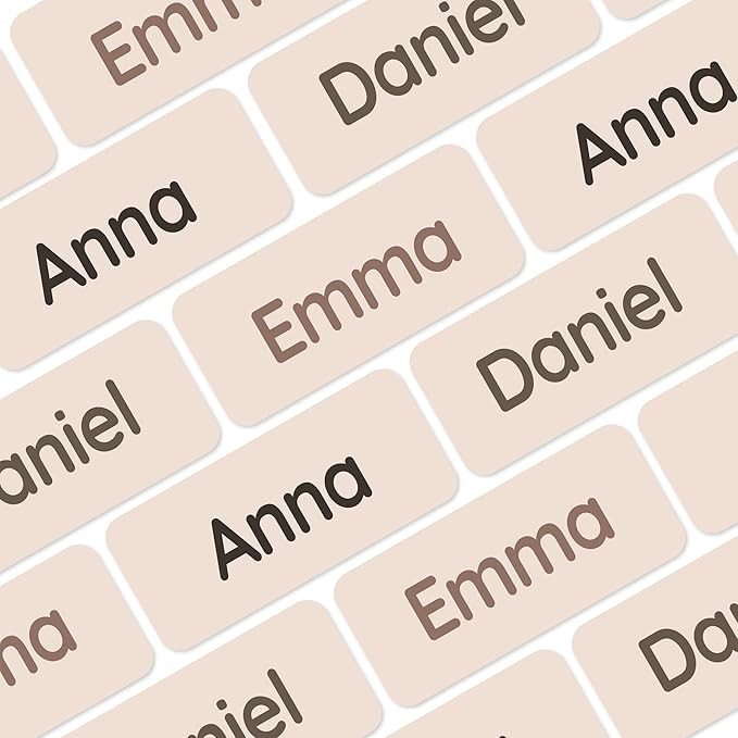 60 Personalized Name Labels Without Motif (1.2” x 0.5”) to Use on Clothes and Gear. Waterproo... | Amazon (US)
