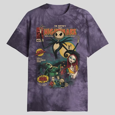 Men's Nightmare Before Christmas T-Shirt - Purple S | Target