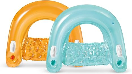 Intex 58859EP Sit 'N Float Inflatable Pool Float: Pool Lounge with Built-in Cup Holders – Heavy... | Amazon (US)