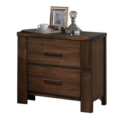 Bedroom Oak 2 Nightstand - Construction & Vintage Charm Cozy In Storage With A Twist | Wayfair North America
