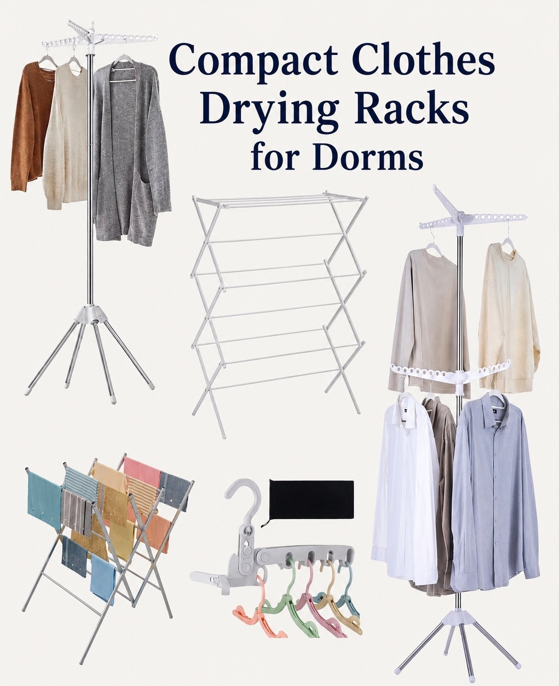 Compact clothes drying racks for dorm rooms, apartments, and small laundry spaces. Foldable drying racks, rotating hanging racks, and space-saving clothes airers that work well for sweaters, workout clothes, delicate items, and anything that shouldn’t go in the dryer. Great for dorm living since shared dorm dryers are notorious for shrinking clothes. Lightweight, collapsible, and easy-to-store drying solutions that help maximize space in small dorm rooms and shared laundry areas.

#LTKU #LTKHome