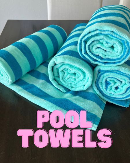 Set of 4 pool/beach towels! Love these bright colors for summer time 🦋 soft and fluffy! 

Pool towels, beach towels, summer, bathing suit, swim, swimwear, backyard 

#LTKHome #LTKSeasonal #LTKFindsUnder50