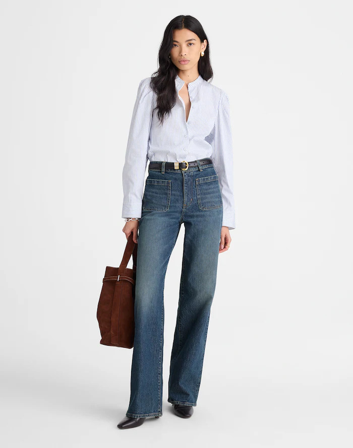 The Emmett Wide-Leg Full Length Jean: Patch Pocket Edition | Madewell