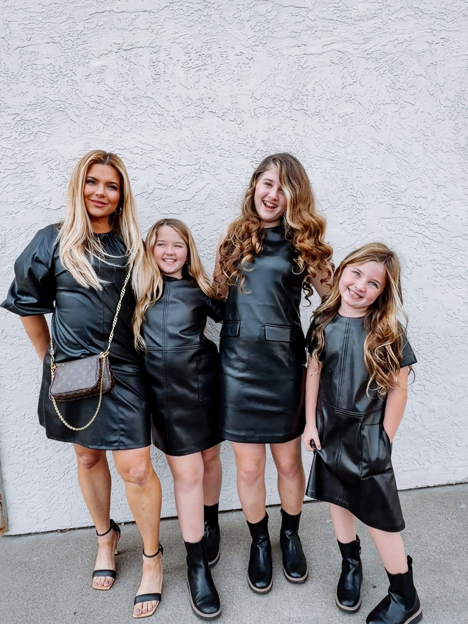 Matching black faux‑leather dresses for mom + daughters 🖤

These faux‑leather dresses are such a fun statement look — polished, edgy, and perfect for matching moments with my girls. Everything is linked on my LTK 🤍

Why we love these:
• Structured faux‑leather that looks elevated but still comfortable
• Easy shift silhouette that’s flattering on everyone
• The cutest coordinated moment for moms + daughters

I styled mine with simple black heels and a classic crossbody, while the girls paired theirs with ankle boots for a cool everyday vibe.

Perfect for family photos, church, girls’ outings, or any day you want a little matching magic.

Everything is linked in my LTK under “Mom + Mini.” ✨

#LTKPetite #LTKOver40 #LTKmomlife
