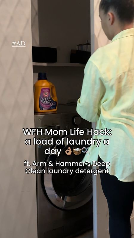 #Ad Ok real talk - we don’t gatekeep around here and *this* life hack has been a game changer. Mini loads of laundry every day or every other to avoid folding for HOURS + my secret weapon @armandhammerlaundry Deep Clean laundry detergent, the brand's most powerful odor formula.

Penetrates odors (RIP to the smell coming from B’s gym clothes) & the radiant burst scent leaves our clothes smelling clean and fresh. No, I’m obsessed you guys. 

Linking this must-have here so you can shop! #AHDeepClean #DeepClean #ArmandHammerPartner  #TikTokMadeMeBuyIt
