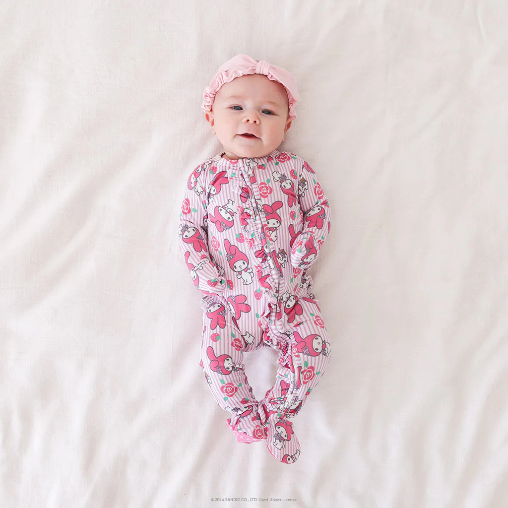 Sanrio® Pink Baby Girl Sleeper | My Melody® Springtime | Posh Peanut