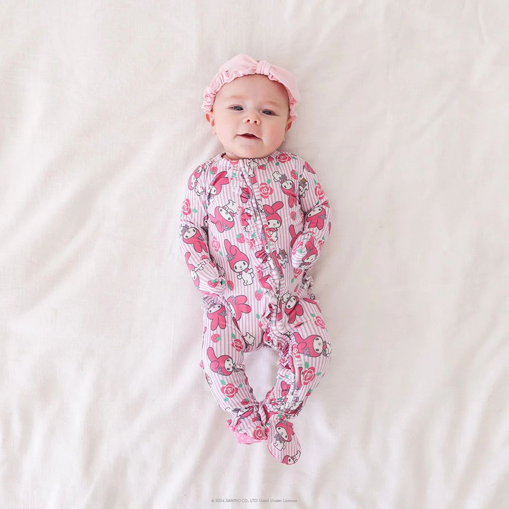 Sanrio® Pink Baby Girl Sleeper | My Melody® Springtime | Posh Peanut