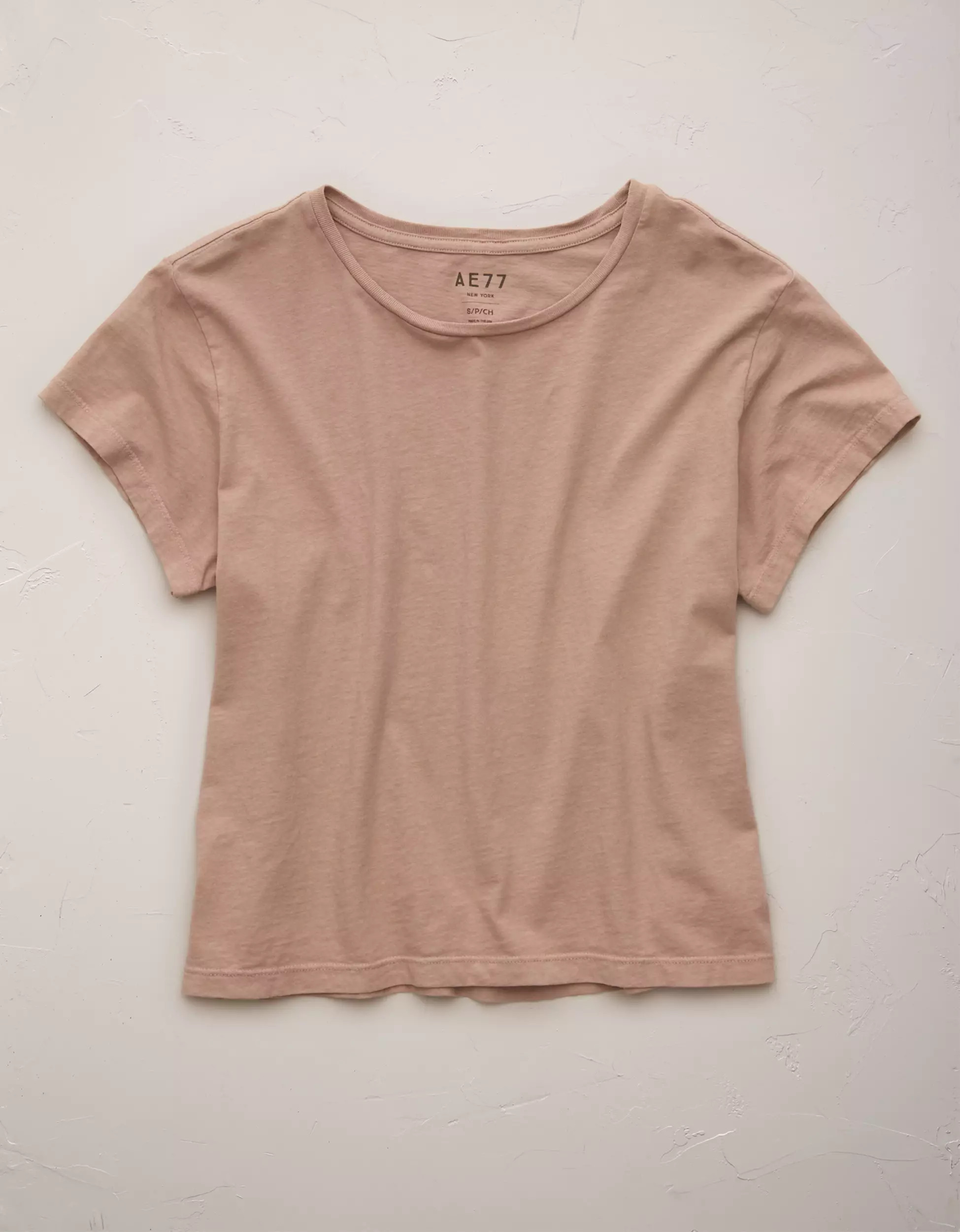 AE77 Premium Boxy Cropped Crewneck Tee | American Eagle Outfitters (US & CA)