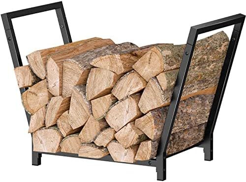 Minicloss 25 Inch Firewood Rack Outdoor Indoor Wood Rack Heavy Duty Log Holder for Fireplace Wood St | Amazon (US)