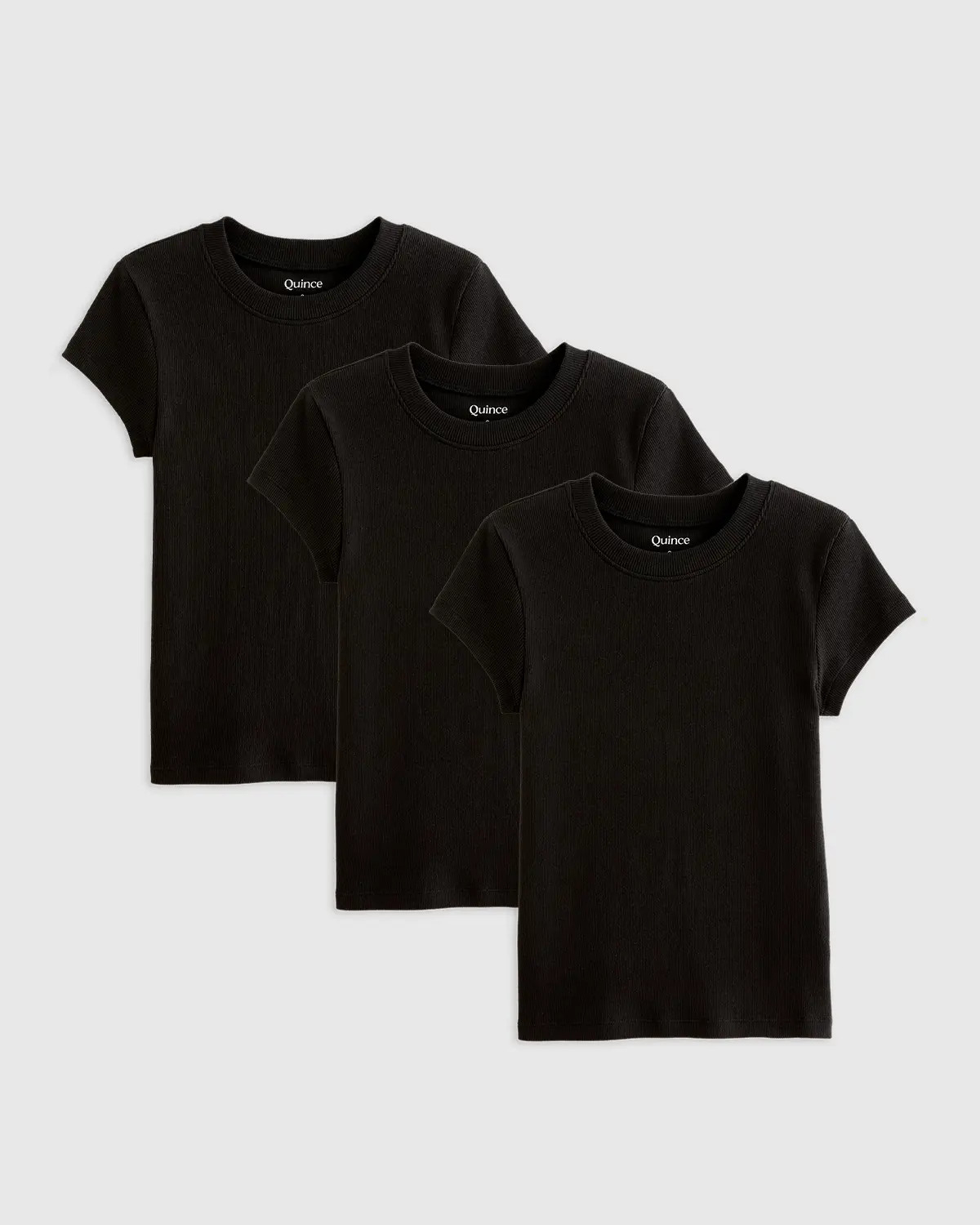 Organic Cotton Micro-Rib Crewneck Tee (3-Pack) | Quince