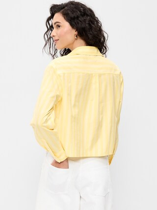 Cropped Button-Down Shirt | Old Navy (US)